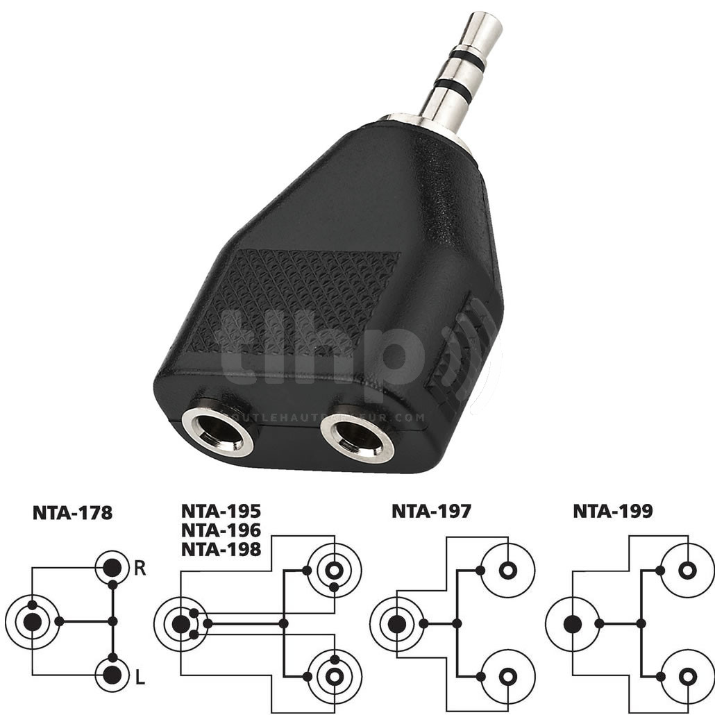 Generic Adaptateur Câble Ecouteurs Doubleur Répartiteur Mini-jack 3,5mm 1  Mâle-2 Femelle à prix pas cher