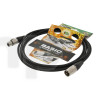 Câble XLR mâle/femelle, noir, 1.5m, avec câble Sommercable Stage 22 Highflex et fiches Hicon contacts argents