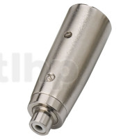 Adaptateur XLR mâle vers Jack 6.3 mm stéréo femelle, 3 pôles, corps métal  nickel, contacts plaqué