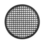 Grille haut-parleur, acier noir, diamètre 206 mm