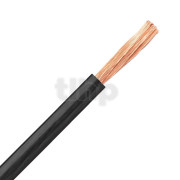 Câble alimentation noir 10 mm², vendu au mètre, Monacor CPC-100/SW